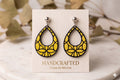 Brinco Rafaela (Gota Preto e Amarelo)